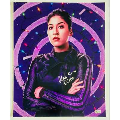 HAWKEYE 16x20 POSTER SIGNED by ALAQUA COX w/insc and BECKETT CERTIFIED