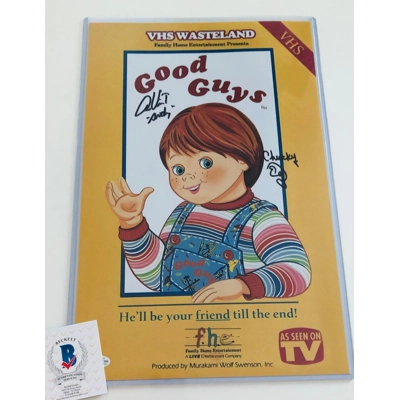 CHILD'S PLAY GOOD GUY CHUCKY 11x17 POSTER DOUBLE SIGNED by ED GALE and ALEX VINCENT w/insc and BECKETT CERTIFIED CHILD'S PLAY GOOD GUY CHUCKY 11x17 POSTER DOUBLE SIGNED by ED GALE and ALEX VINCENT w/insc and BECKETT CERTIFIED
