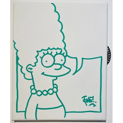 THE SIMPSONS 8x10 CANVAS SIGNED and SKETCH by TONE RODRIGUEZ and BECKETT CERTIFIED 6 THE SIMPSONS 8x10 CANVAS SIGNED and SKETCH by TONE RODRIGUEZ and BECKETT CERTIFIED 6