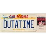 JAMES TOLKAN SIGNED BACK TO THE FUTURE LICENSE PLATE & JSA CERTIFIED COA