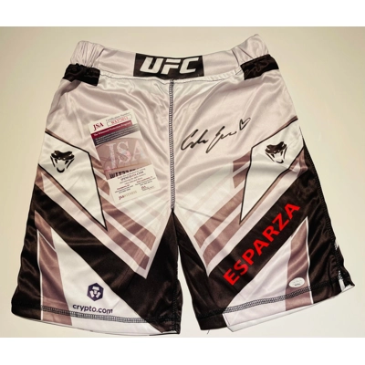 UFC SHORT/TRUNKS GREY SIGNED by CARLA ESPARZA and JSA CERTIFIED 1