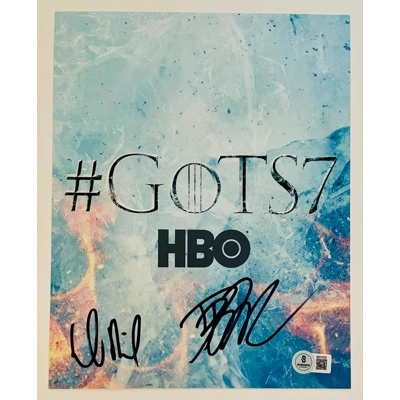 GAME OF THRONES 8x10 DOUBLE SIGNED by DAVID BENIOFF and D.B WEISS and BECKETT CERTIFIED GAME OF THRONES 8x10 DOUBLE SIGNED by DAVID BENIOFF and D.B WEISS and BECKETT CERTIFIED