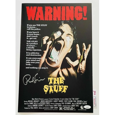 PAUL SORVINO SIGNED THE STUFF 11x17 POSTER & JSA CERTIFIED COA PAUL SORVINO SIGNED THE STUFF 11x17 POSTER & JSA CERTIFIED COA