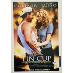 RENE RUSSO SIGNED TIN CUP 11x17 POSTER & PSA/DNA CERTIFIED COA