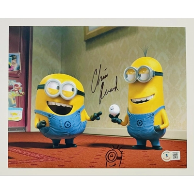 MINIONS 8x10 SIGNED and SKETCH by CHRIS RENAUD and BECKETT CERTIFIED2