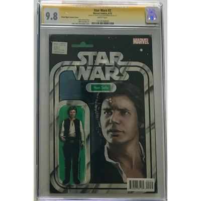 STAR WARS #2 HAN SOLO MARVEL COMICS 9.8 CGC GRADED SIGNED by TYLER CHRISTOPHER