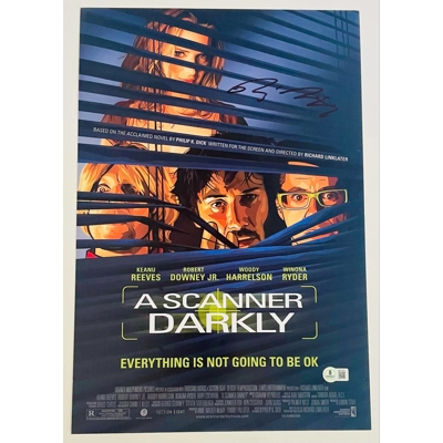 A SCANNER DARKLY 12x18 POSTER SIGNED by RICHARD LINKLATER and BECKETT CERTIFIED A SCANNER DARKLY 12x18 POSTER SIGNED by RICHARD LINKLATER and BECKETT CERTIFIED
