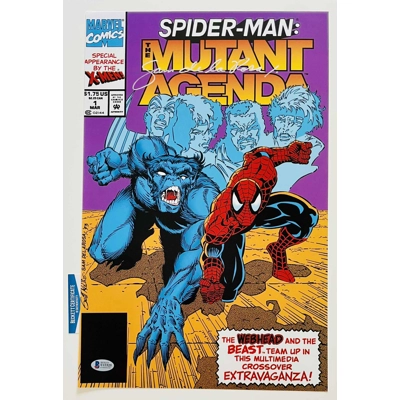 SAM DE LA ROSA SIGNED SPIDER-MAN MUTANT AGENDA 11x17 POSTER & BECKETT CERTIFIED