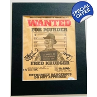 ROBERT ENGLUND SIGNED A NIGHTMARE ON ELM ST WANTED FOR MURDER & DOUBLE CERTIFIED