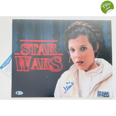 STAR WARS 11x14 POSTER SIGNED by MILLIE BOBBY BROWN and BECKETT CERTIFIED 2