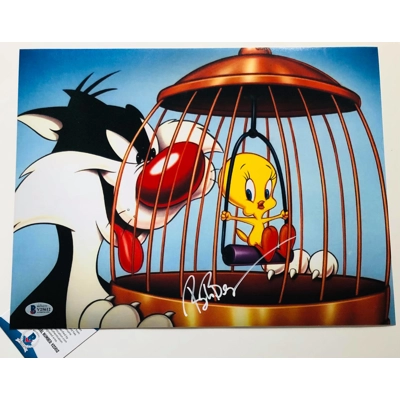 LOONEY TUNES SYLVESTER & TWEETY 11x14 POSTER SIGNED by BOB BERGEN and BECKETT CERTIFIED LOONEY TUNES SYLVESTER & TWEETY 11x14 POSTER SIGNED by BOB BERGEN and BECKETT CERTIFIED