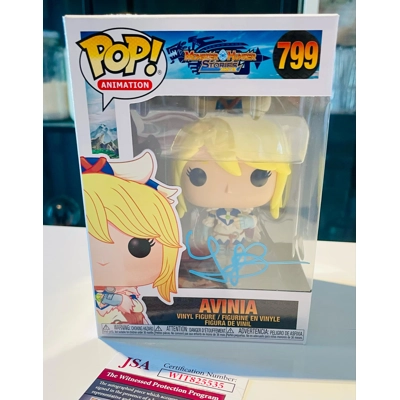 MONSTER HUNTER STORIES AVINIA 799 FUNKO POP SIGNED by TIA BALLARD and JSA CERTIFIED