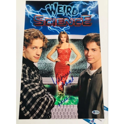 WEIRD SCIENCE POSTER 11x17 SIGNED by VANESSA ANGEL and BECKETT CERTIFIED
