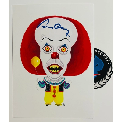 IT PENNYWISE 5x7 SIGNED by TIM CURRY and DOUBLE CERTIFIED