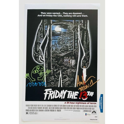 ARI LEHMAN SIGNED & SKETCH FRIDAY THE 13TH JASON VOORHESS 11x17 POSTER & BAS COA ARI LEHMAN SIGNED & SKETCH FRIDAY THE 13TH JASON VOORHESS 11x17 POSTER & BAS COA