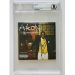 AKON KONVICTED SIGNED CD COVER & BECKETT CERTIFIED & SLABBED
