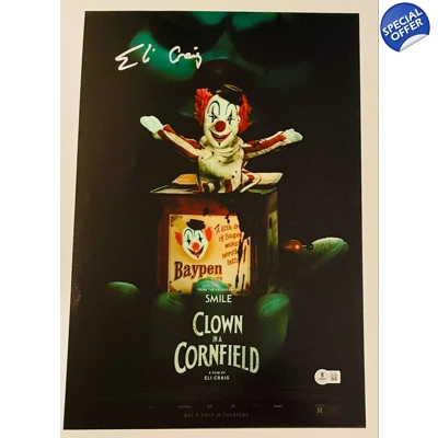 CLOWN IN A CORNFIELD 12x18 POSTER SIGNED by ELI CRAIG and BECKETT CERTIFIED