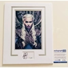 EMILIA CLARKE SIGNED GAME OF THRONES CUT w/MAT & ACOA CERTIFIED COA