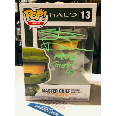 HALO MASTER CHIEF 13 SIGNED by STEVE DOWNES and BECKETT CERTIFIED