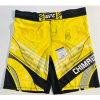 KHAMZAT CHIMAEV SIGNED UFC YELLOW SHORT/TRUNKS & PSA CERTIFIED COA