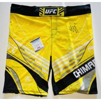 KHAMZAT CHIMAEV SIGNED UFC YELLOW SHORT/TRUNKS & PSA CERTIFIED COA