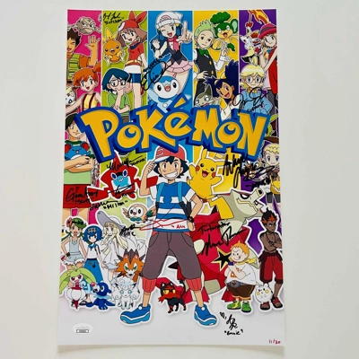POKEMON CAST MEMBERS SIGNED 11x17 LTD /30 POSTER & JSA CERTIFIED (12 SIGNATURES) POKEMON CAST MEMBERS SIGNED 11x17 LTD /30 POSTER & JSA CERTIFIED (12 SIGNATURES)