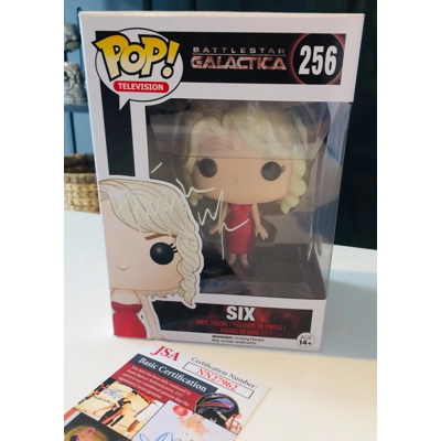 BATTLESTAR GALACTICA SIX 256 SIGNED by TRICIA HELFER and JSA CERTIFIED BATTLESTAR GALACTICA SIX 256 SIGNED by TRICIA HELFER and JSA CERTIFIED