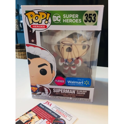 SUPERMAN in HOLIDAY SWEATER 353 FLOCKED WALMART EXCLU SIGNED by RICHARD DONNER and JSA CERTIFIED SUPERMAN in HOLIDAY SWEATER 353 FLOCKED WALMART EXCLU SIGNED by RICHARD DONNER and JSA CERTIFIED