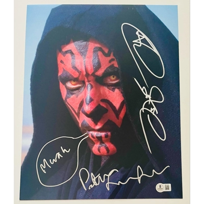STAR WARS 11x14 POSTER DOUBLE SIGNED by RAY PARK and PETER SERAFINOWICZ and BECKETT CERTIFIED