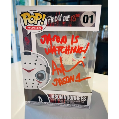 FRIDAY THE 13TH JASON VOORHEES 01 FUNKO POP SIGNED by ARI LEHMAN w/insc and BECKETT CERTIFIED3 FRIDAY THE 13TH JASON VOORHEES 01 FUNKO POP SIGNED by ARI LEHMAN w/insc and BECKETT CERTIFIED3