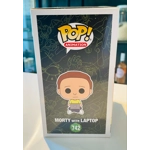 RICK AND MORTY MORTY WITH LAPTOP 742 FUNKO POP SIGNED-SKETCH by KYLE STARKS w/BECKETT COA