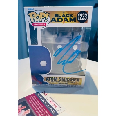 BLACK ADAM ATOM SMASHER 1233 SIGNED by NOAH CENTINEO and JSA CERTIFIED 3 BLACK ADAM ATOM SMASHER 1233 SIGNED by NOAH CENTINEO and JSA CERTIFIED 3