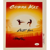 MARTIN KOVE & HANNAH KEPPLE SIGNED COBRA KAI 8x10 & JSA CERTIFIED COA