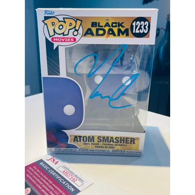 BLACK ADAM ATOM SMASHER 1233 SIGNED by NOAH CENTINEO and JSA CERTIFIED 2 BLACK ADAM ATOM SMASHER 1233 SIGNED by NOAH CENTINEO and JSA CERTIFIED 2