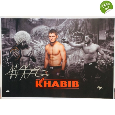 UFC KHABIB NURMAGOMEDOV SIGNED LIMITED EDITION CANVAS JSA CERTIFIED