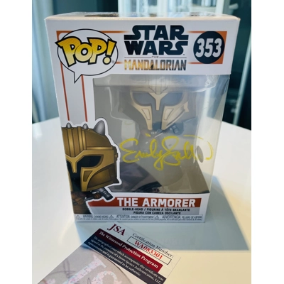 STAR WARS THE MANDALORIAN THE ARMORER 353 SIGNED by EMILY SWALLOW and JSA CERTIFIED STAR WARS THE MANDALORIAN THE ARMORER 353 SIGNED by EMILY SWALLOW and JSA CERTIFIED