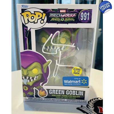 WILLEM DAFOE SIGNED MECH STRIKE MONSTER HUNTERS GREEN GOBLIN GITD FUNKO BAS COA WILLEM DAFOE SIGNED MECH STRIKE MONSTER HUNTERS GREEN GOBLIN GITD FUNKO BAS COA