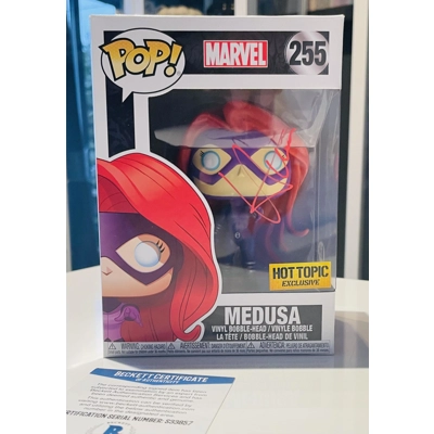 INHUMANS MEDUSA 255 HOT TOPIC EXCLU FUNKO POP SIGNED by SERINDA SWAN and BECKETT CERTIFIED