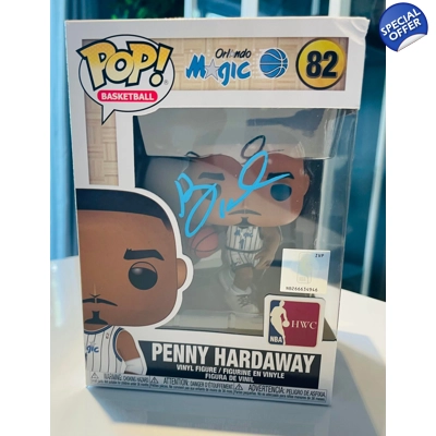 PENNY HARDAWAY SIGNED NBA ORLANDO MAGIC 82 FUNKO POP & PSA CERTIFIED COA*