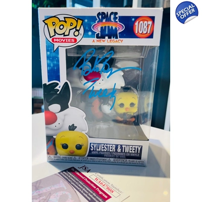 SPACE JAM A NEW LEGACY SYLVESTER and TWEETY 1087 FUNKO POP SIGNED by BOB BERGEN w/insc and JSA CERTI SPACE JAM A NEW LEGACY SYLVESTER and TWEETY 1087 FUNKO POP SIGNED by BOB BERGEN w/insc and JSA CERTI