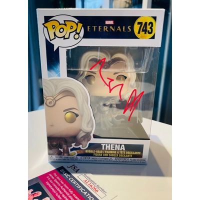 ANGELINA JOLIE SIGNED ETERNALS THENA 743 FUNKO POP & JSA CERTIFIED COA ANGELINA JOLIE SIGNED ETERNALS THENA 743 FUNKO POP & JSA CERTIFIED COA