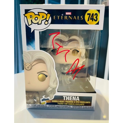 ANGELINA JOLIE SIGNED ETERNALS THENA 743 FUNKO POP & JSA CERTIFIED COA ANGELINA JOLIE SIGNED ETERNALS THENA 743 FUNKO POP & JSA CERTIFIED COA