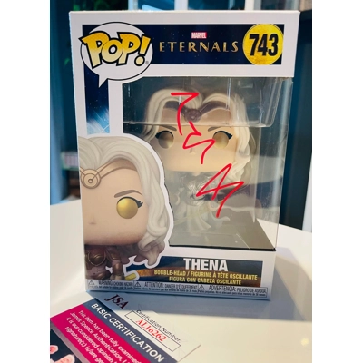 ANGELINA JOLIE SIGNED ETERNALS THENA 743 FUNKO POP & JSA CERTIFIED COA ANGELINA JOLIE SIGNED ETERNALS THENA 743 FUNKO POP & JSA CERTIFIED COA