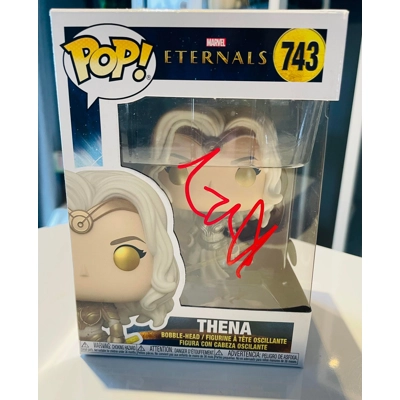 ANGELINA JOLIE SIGNED ETERNALS THENA 743 FUNKO POP & JSA CERTIFIED COA ANGELINA JOLIE SIGNED ETERNALS THENA 743 FUNKO POP & JSA CERTIFIED COA