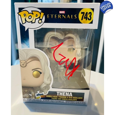 ETERNALS THENA 743 FUNKO POP SIGNED by ANGELINA JOLIE and JSA CERTIFIED6 ETERNALS THENA 743 FUNKO POP SIGNED by ANGELINA JOLIE and JSA CERTIFIED6