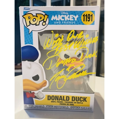 DISNEY MICKEY and FRIEND DONALD DUCK 1191 FUNKO POP SIGNED by TONY ANSELMO OC CELEBRITY CERTIFIED DISNEY MICKEY and FRIEND DONALD DUCK 1191 FUNKO POP SIGNED by TONY ANSELMO OC CELEBRITY CERTIFIED