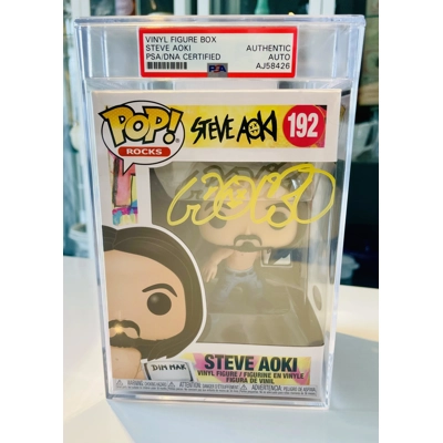 STEVE AOKI 192 FUNKO POP SIGNED ENCAPSULATED and CERTIFIED by PSA