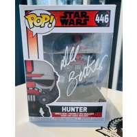 STAR WARS HUNTER 446 FUNKO POP SIGNED by DEE BRADLEY BAKER..