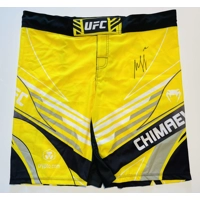 KHAMZAT CHIMAEV SIGNED UFC YELLOW SHORT/TRUNKS & PSA CERTIFIED COA