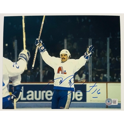 NHL NORDIQUES 8x10 SIGNED by MICHEL GOULET and BECKETT CERTIFIED 5